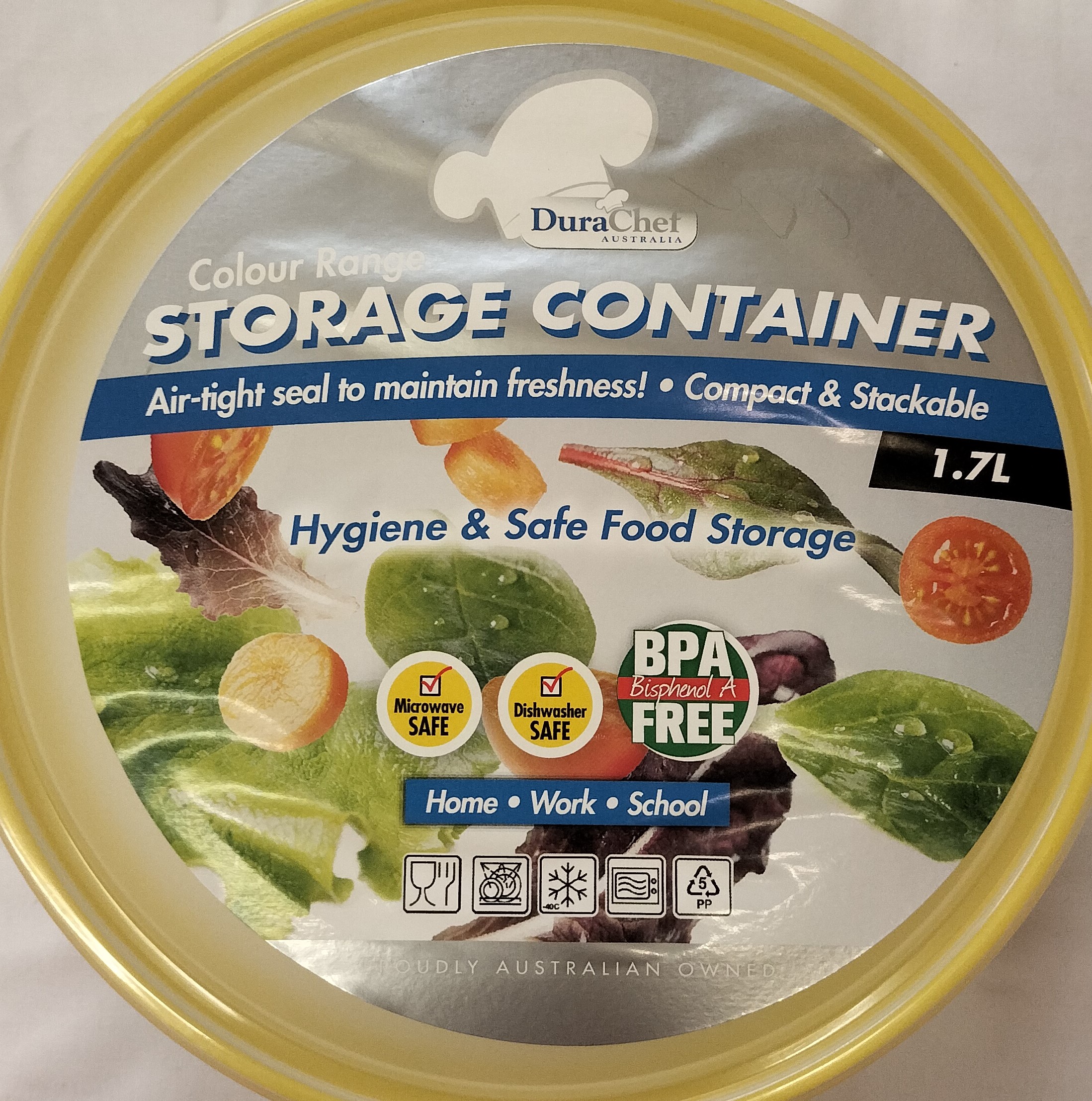 Round Storage Container 1700ml Asst Colours